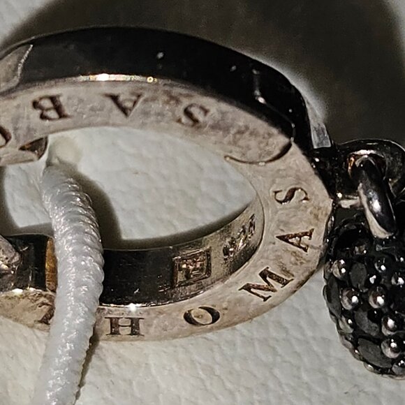 Thomas Sabo sterling silver skull earrings 925 blackened, black zirconium - Picture 13 of 16